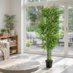 Artificial 120cm Leaf Design UK Realistic Artificial Bamboo Plants / Trees Green Green 4ft