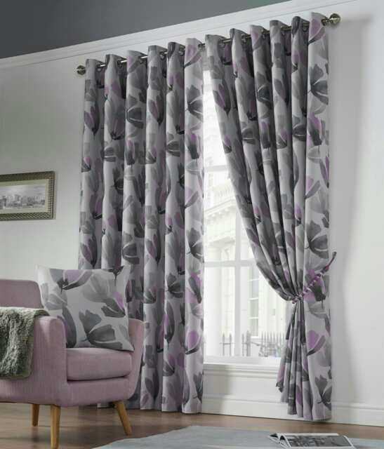 Amsterdam Eyelet Curtains - Purple - 229 cm x 229 cm