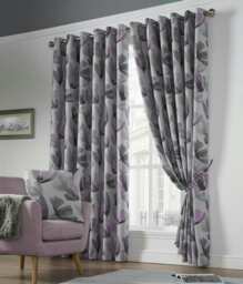 Amsterdam Eyelet Curtains - Purple - 229 cm x 229 cm