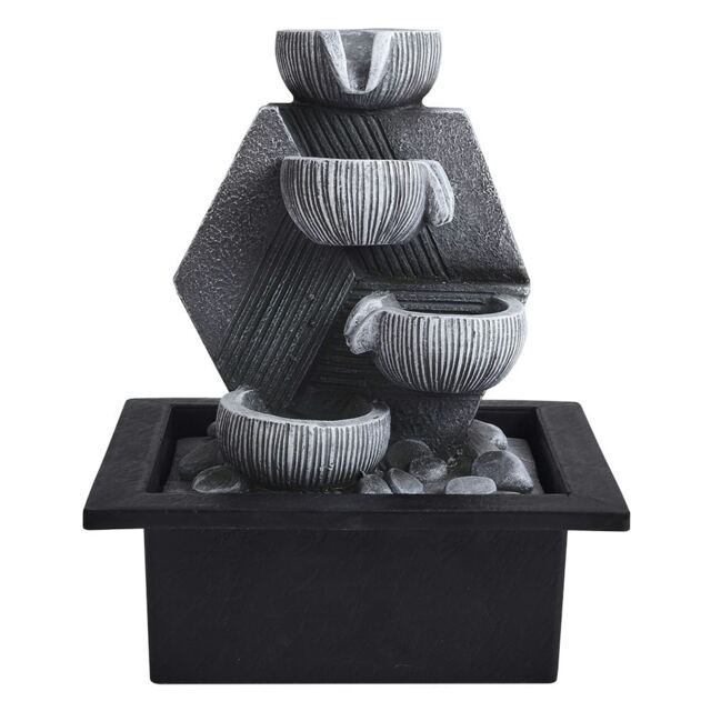 Living and Home Garden Resin Fountain with LED Light