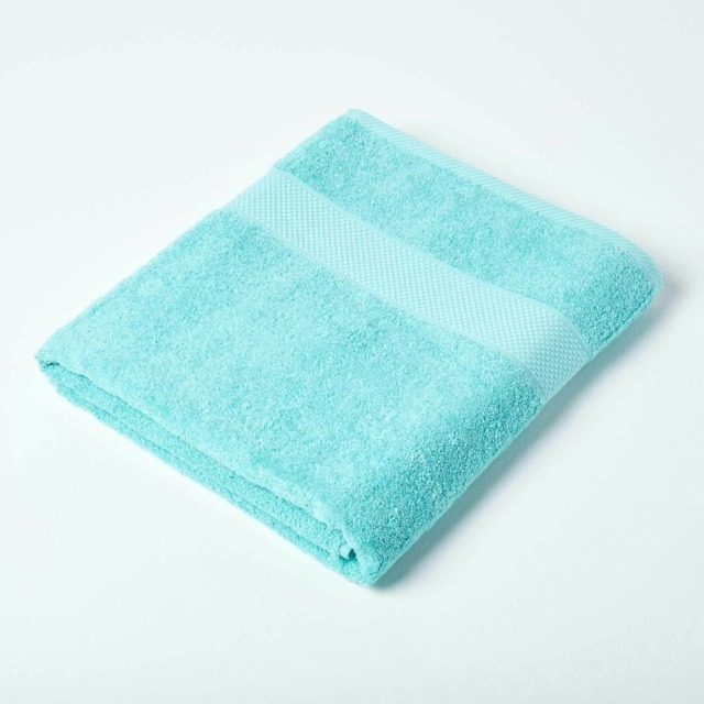 Homescapes Turkish Cotton Bath Sheet - Aqua Blue Bath sheet