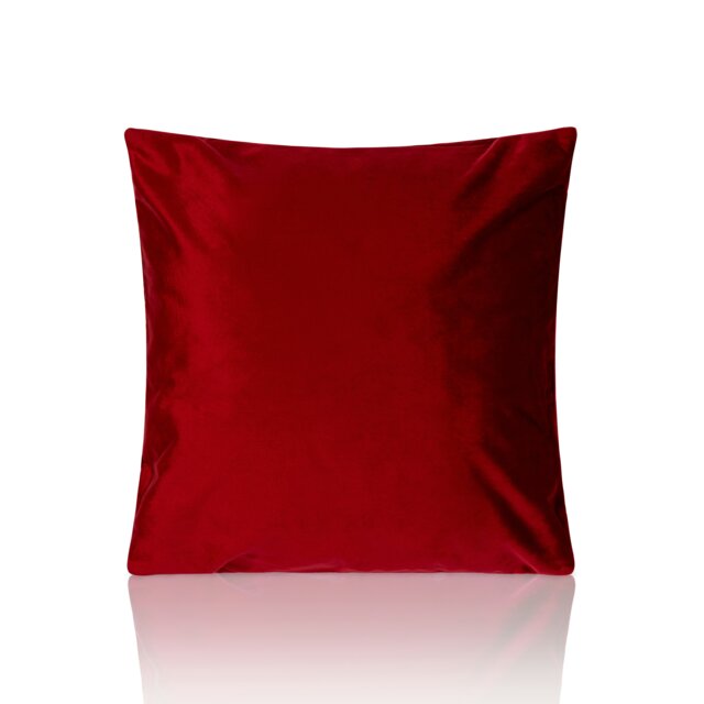 Plain Velvet 45cm x 45cm Red Cushion Set of 4 Red 45cm x 45cm x 10cm 4
