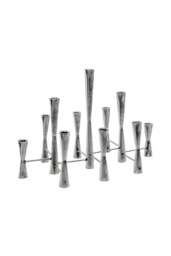 Parker 11 Piece Candle Centerpiece - Mild Steel - L27 x W51.5 x H42 cm - Silver Silver 1