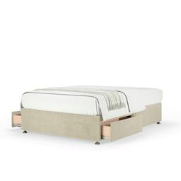 Memory Maestro Memory Foam Cream Naples Velvet 2 Drawer Divan Set Small Double