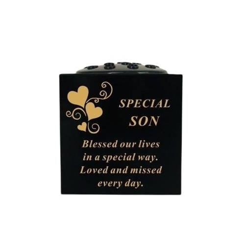 David Fischhoff Black Grave Vase 14.5 x 14.5cm - Son Black