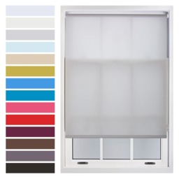 FURNISHED Daylight Roller Blinds Made to Measure Sheer Window Blind with Metal Fittings Grey Grey (W) 210cm x (L) 165cm
