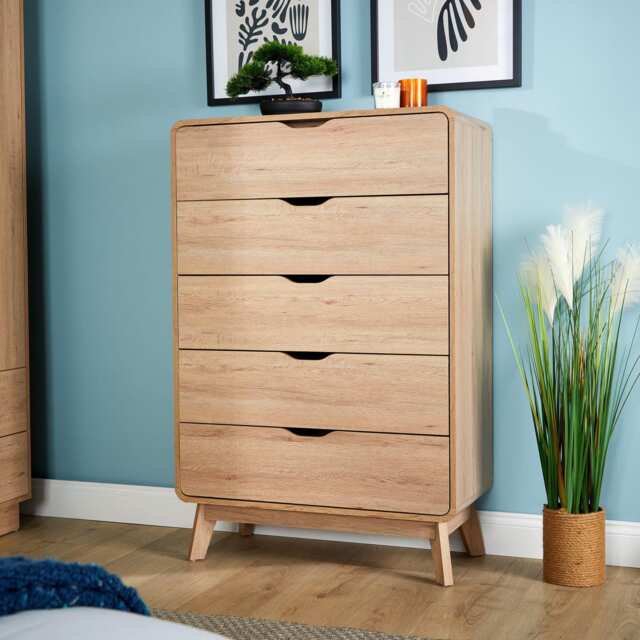 Chest Of Drawers Clothing Storage Organiser Bedroom Furniture Nightstand Bronze