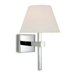 Fabio 1 Light Bathroom Wall Light Chrome, Opal Glass IP44, G9