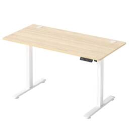 Levede Electric Standing Desk Height Adjustable Memory Control Natural Wood Black Natural