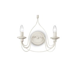 Corte 2 Light Indoor Candle Wall Light Antique White, E14