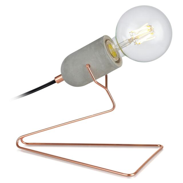 Teamson Home Pettit Accent Table Lamp, Electric Reading Desk Light in Rose Gold