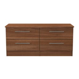 Carlton 4 Drawer Bed Box in Noche Walnut (Ready Assembled) Brown Noche Walnut