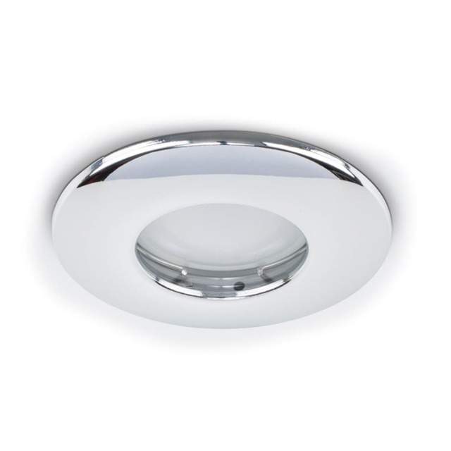 ValueLights 6 Pack Fire Rated IP65 Chrome Downlights Cool White Bulbs Chrome