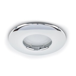 ValueLights 6 Pack Fire Rated IP65 Chrome Downlights Cool White Bulbs Chrome