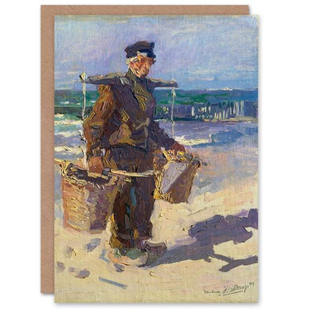 Jan Toorop Art Card The Shell Fisherman Portrait Painting