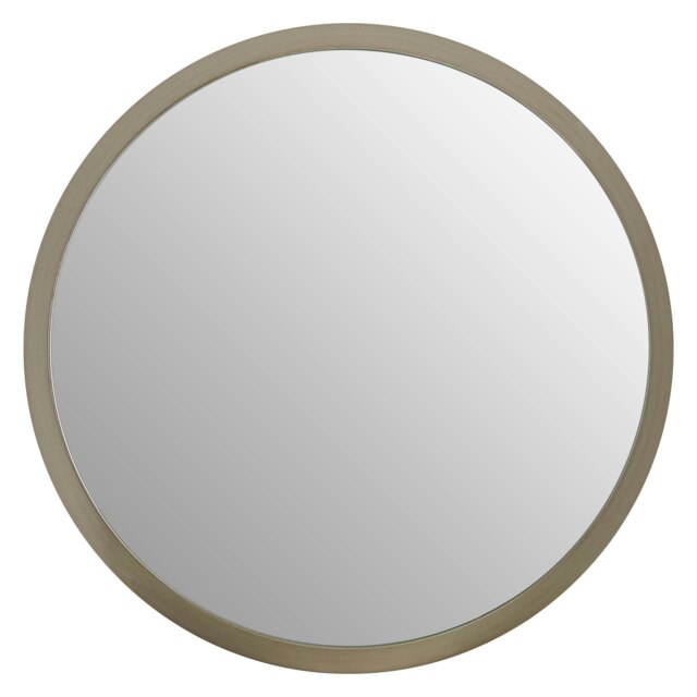Athena Small Round Wall Mirror With Silver Frame Silver