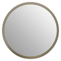 Athena Small Round Wall Mirror With Silver Frame Silver
