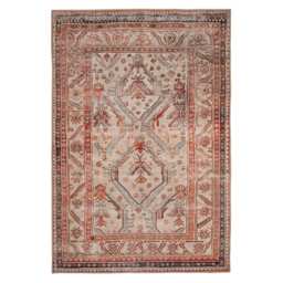 KUKOON Neutral Terracotta Beige Vintage Distressed Washable Living Room Area Rug 160cm x 230cm