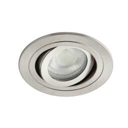 BHS Fion Circular IP65 Tiltable Downlight Silver Satin Chrome 1