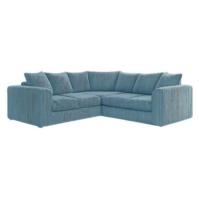 CHICAGO STOCKELY CORNER SOFA SUITE IN SKY BLUE JUMBO CORD