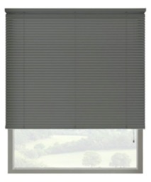 55cm Slate Grey 25mm Slat PVC Venetian Blind (152cm Drop) Grey Grey