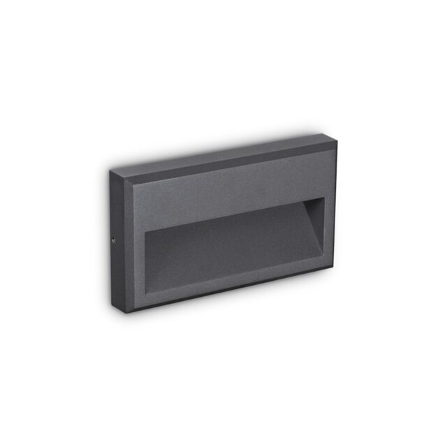Febe LED Outdoor Rectangle Flush Wall Light Anthracite IP65, 3000K