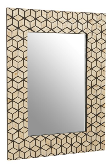 Orsina Black And Gold Cube Wall Mirror