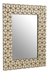 Orsina Black And Gold Cube Wall Mirror