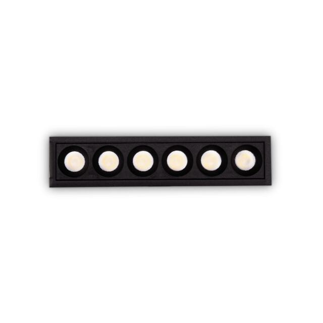 O-Zone Led Outdoor Display Light Black 3000K Ip66 6x LED Recessed Downlight Black 3000K