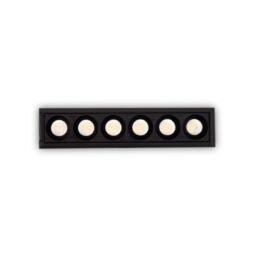 O-Zone Led Outdoor Display Light Black 3000K Ip66 6x LED Recessed Downlight Black 3000K