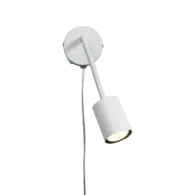 Nordlux Explore Indoor Wall Light White Metal Sensor GU10 Adjustable Head - Plug In or Mains Powered , IP20