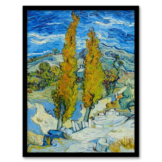 Vincent van Gogh Framed Wall Art Print The Poplars at Saint Remy Home Décor