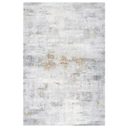 KUKOON Silver Grey Metallic Distressed Abstract Living Room Area Rug 200cm x 290cm Grey