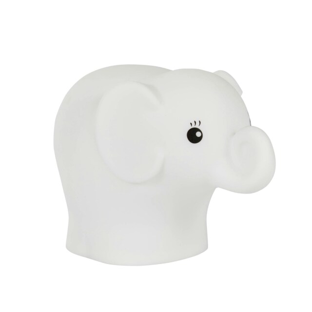 BHS Glow Kid's LED Elephant Table Lamp, White White White