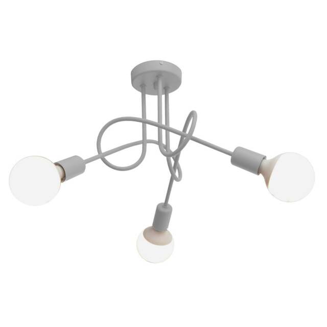 Oxford Multi Arm Semi Flush Ceiling Light Grey 50cm