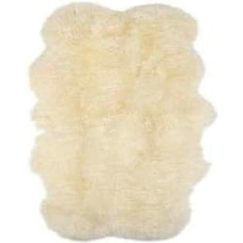 SNUGRUGS Sheepskin Rug Natural - Quad (4 Pelts) Cream Natural 180cm x 130cm