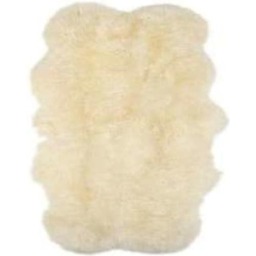 SNUGRUGS Sheepskin Rug Natural - Quad (4 Pelts) Cream Natural 180cm x 130cm