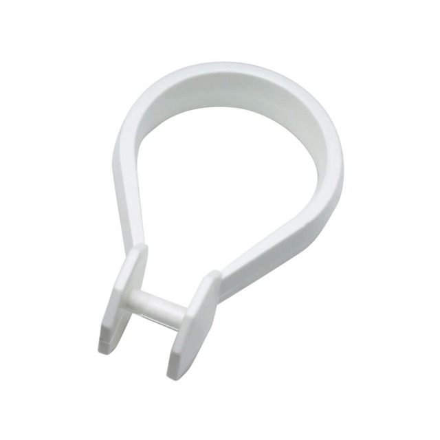 EuroShowers Button Shower Curtain Rings 12 Pack - White