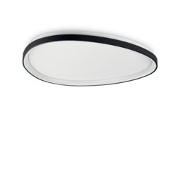 Gemini Integrated LED Semi Flush Ceiling Light Black 4650lm 4000K
