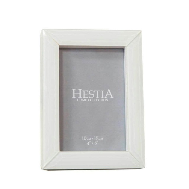 "Hestia White Glass Photo Frame 4"" x 6"" HE1500F46 Multi One Size"