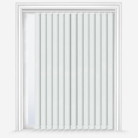 90cm White Dimout Vertical Blind 89mm Slats 240cm Drop White White