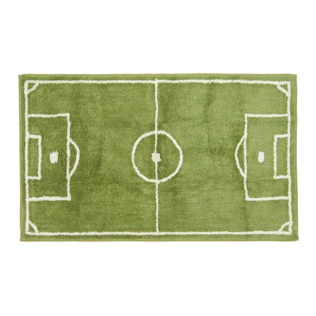 Homescapes Cotton Tufted Washable Football Pitch Kids Rug