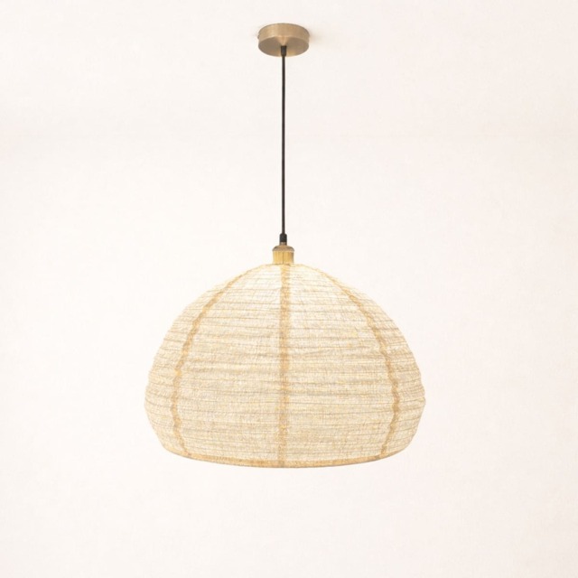 CGC Hester Oatmeal Linen Large Round Open Easy-Fit Handmade Lampshade