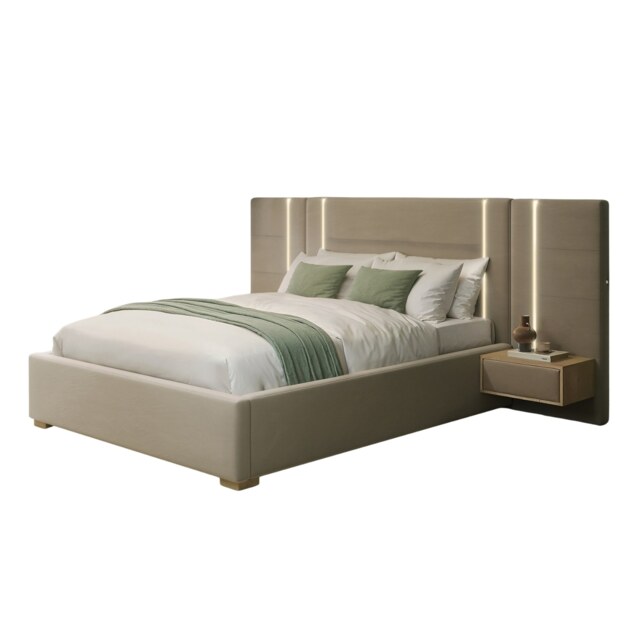 Amelia Ottoman Hotel Bed With App Control Lights - King Size