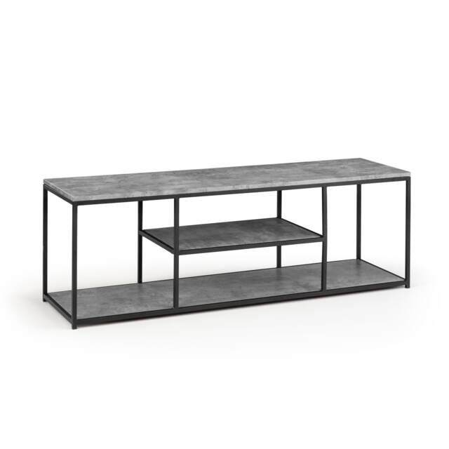 Premium Harstad TV Unit in Concrete and Black