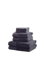 Eden Weave 6 Piece Cotton Towel Set Luxury Soft Dry Absorbent Grey Bath towel