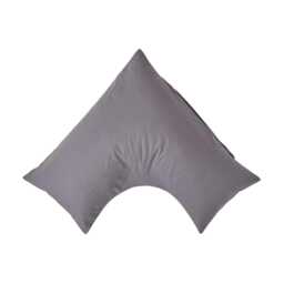 Homescapes Dark Grey Egyptian Cotton V Shaped Pillowcase 200 TC Grey