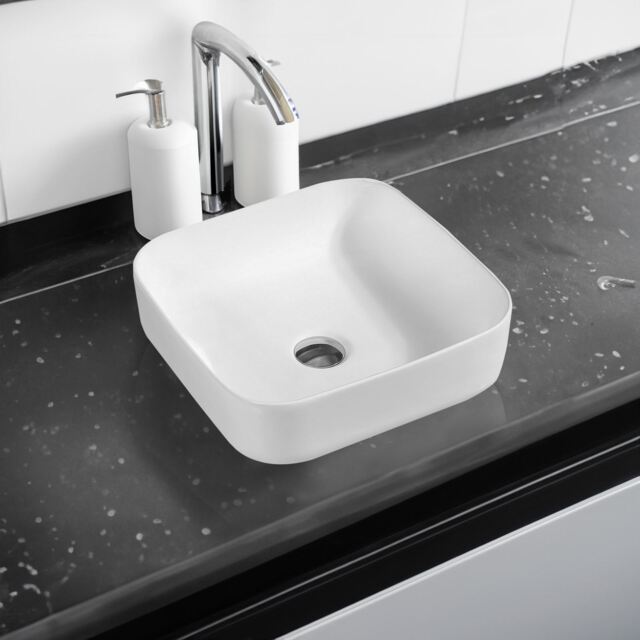Limoge 7839 Ceramic Vert Square Countertop Basin
