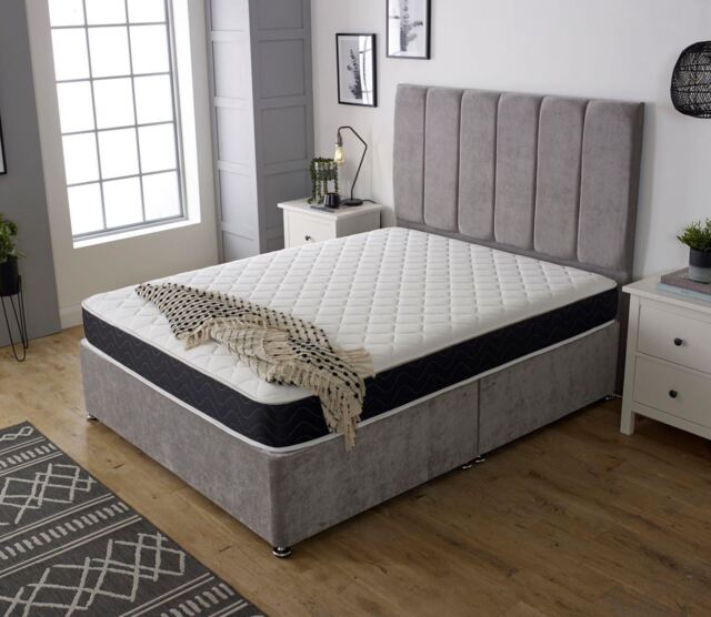 7 Inch Memory Foam Spring Anti-Bac Mattress for Single Double King White Small Double