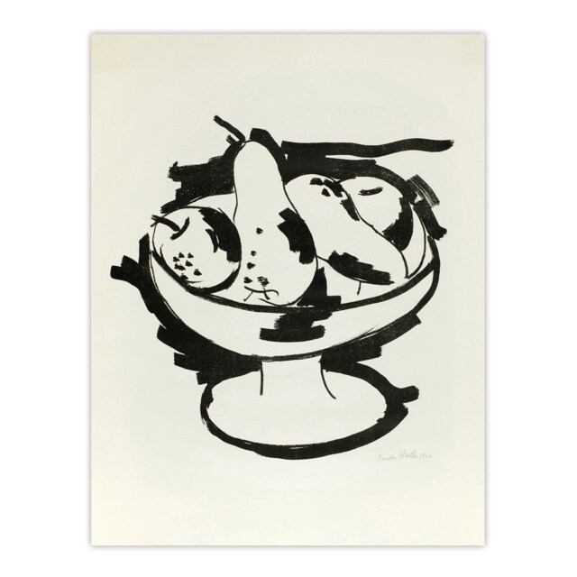 Bowl of Fruit Still Life Sketch Hartley Huge Wall Art Print 18X24 In